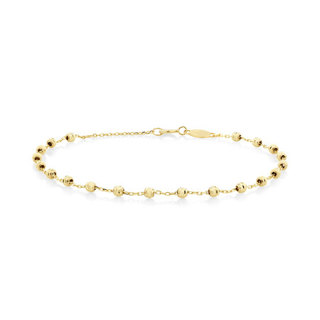 19cm (7") Beaded Bracelet in 10ct yellow Gold 19cm (7") Beaded Bracelet in 10ct yellow Gold