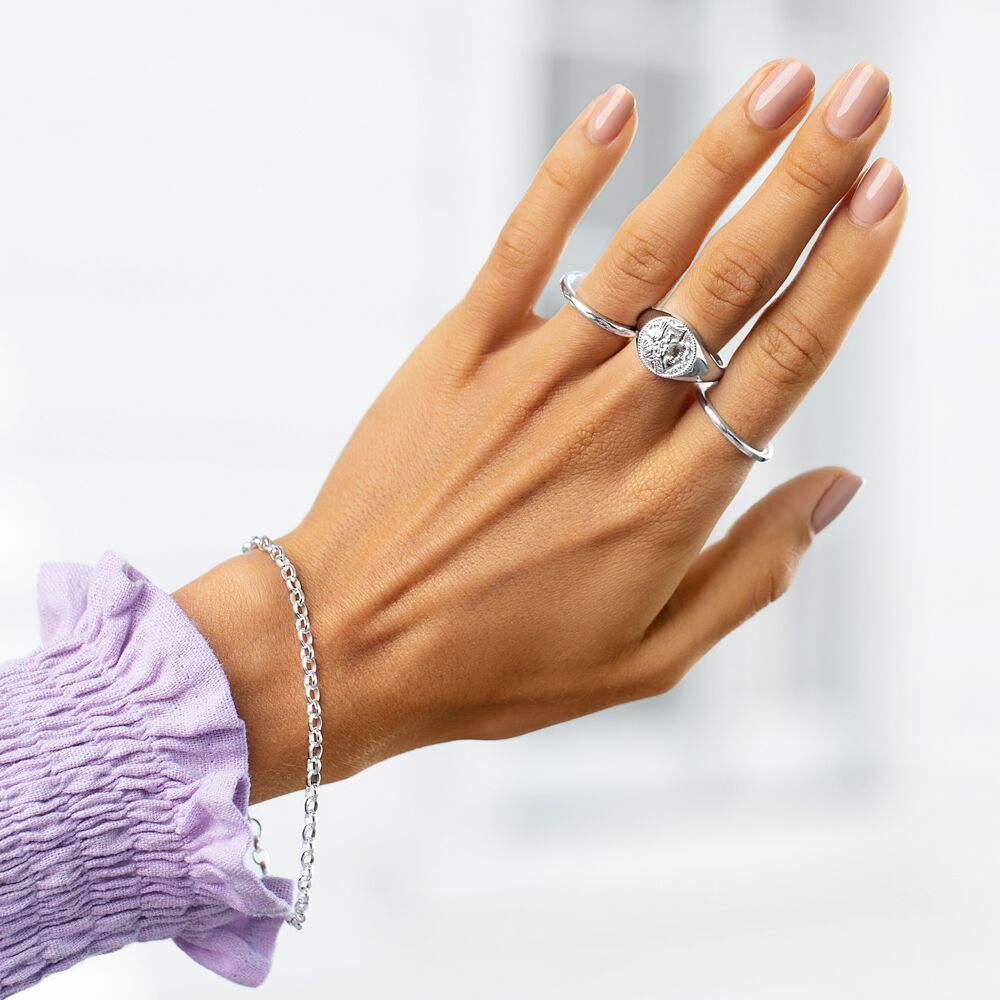 Coin Ring in Sterling Silver