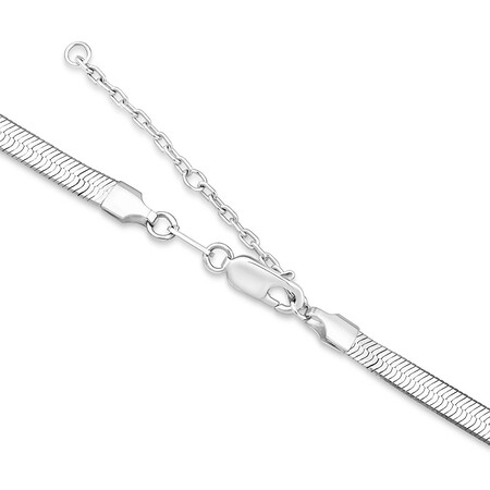 50cm (20") 4.5mm-5mm Width Herringbone Chain In Sterling Silver 50cm (20") 4.5mm-5mm Width Herringbone Chain In Sterling Silver