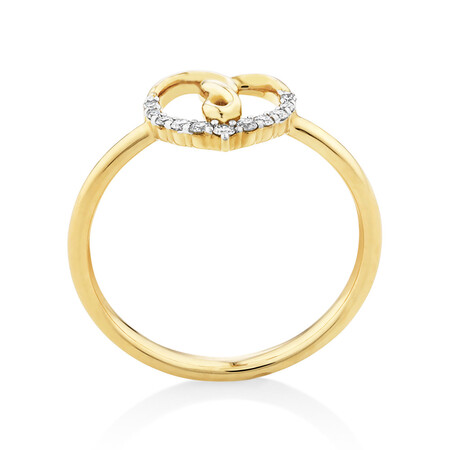 Infinitas Ring With 0.10 Carat TW Of Diamonds In 10ct Yellow Gold Infinitas Ring With 0.10 Carat TW Of Diamonds In 10ct Yellow Gold