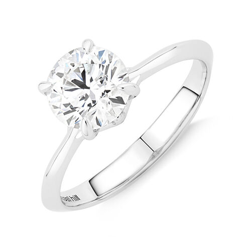 Ring with 1.50 Carat TW Laboratory-Created Diamond in 18kt White Gold
