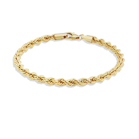19cm (7.5") Rope Bracelet in 10kt Yellow Gold