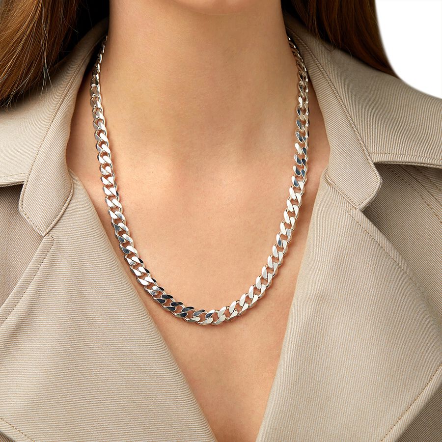 Solid silver curb chain clearance
