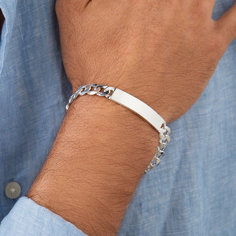21cm (8.5") Identity Bracelet in Sterling Silver
