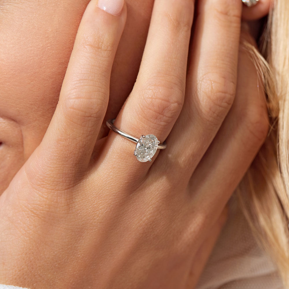 1.50 carat store oval diamond ring