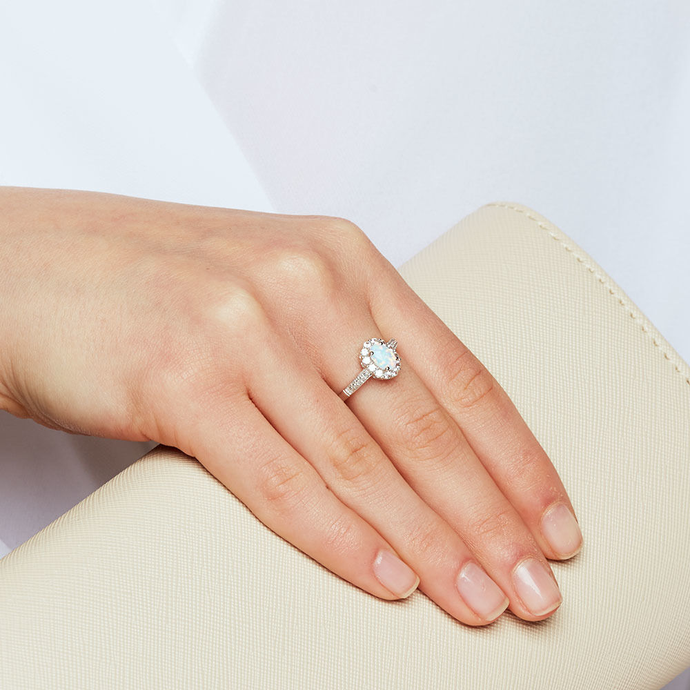 white Sapphires in Sterling Silver