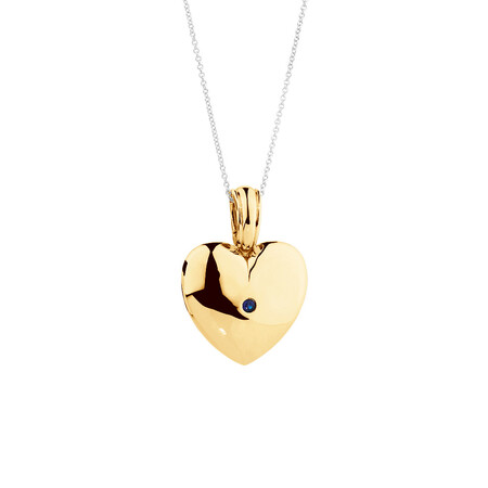 Heart Enhancer Pendant with Sapphire in 10kt Yellow Gold