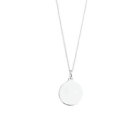 45cm (18") Circle Pendant in Sterling Silver