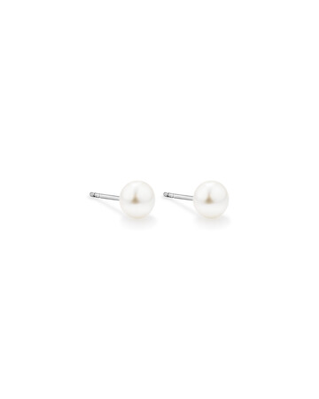 Stud Earrings with 6mm Button Cultured Freshwater Pearls in Sterling Silver Stud Earrings with 6mm Button Cultured Freshwater Pearls in Sterling Silver