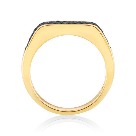 Men’s Ring with 0.95 Carat TW of Enhanced Black Diamonds in 10kt Yellow Gold Men’s Ring with 0.95 Carat TW of Enhanced Black Diamonds in 10kt Yellow Gold