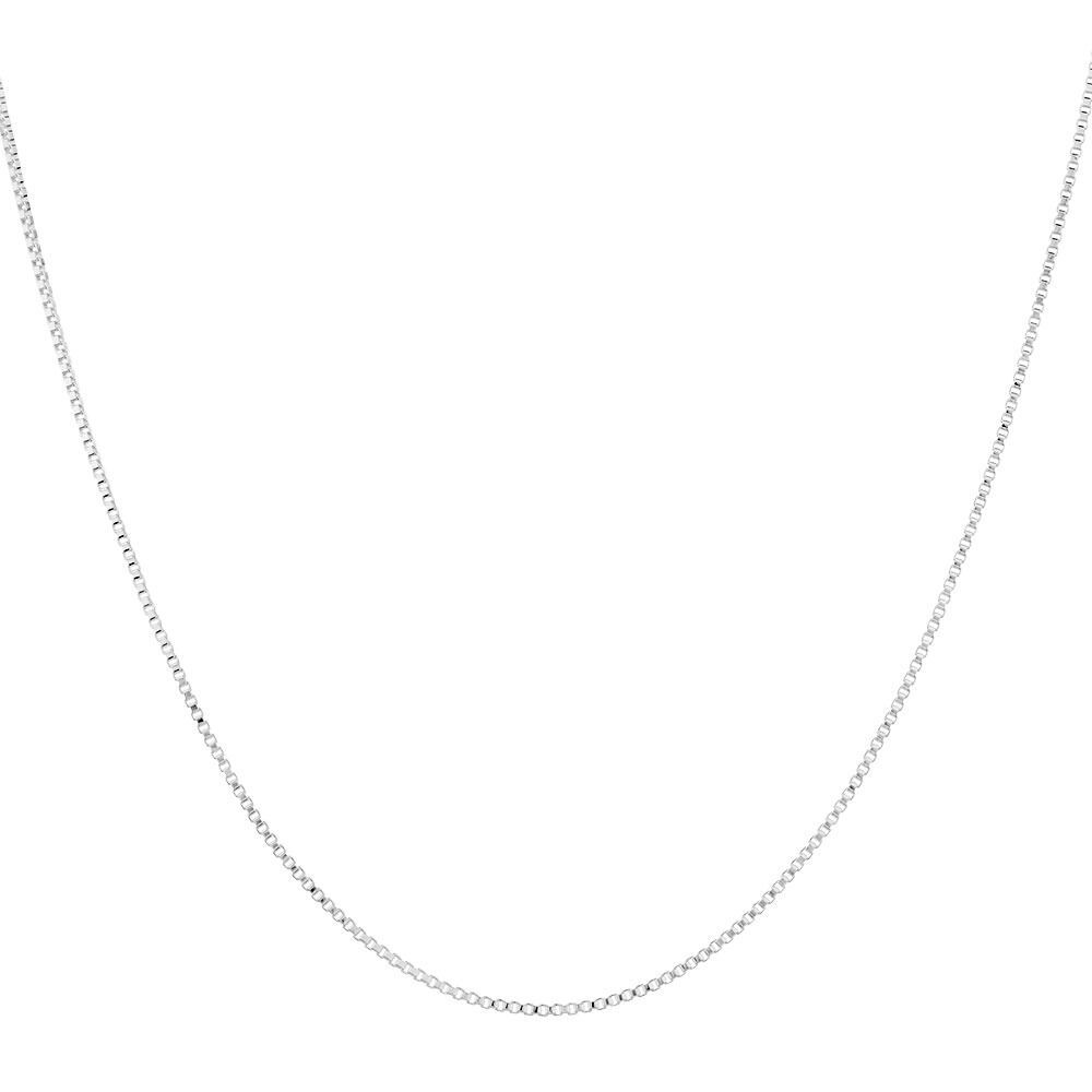 1mm Width Box Chain in Sterling Silver