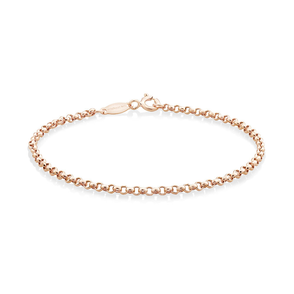 17cm 7 2mm 2.5mm Width Hollow Belcher Bracelet in 10kt Yellow Gold