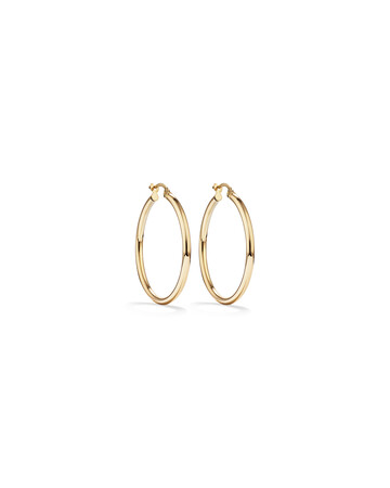 29mm Round Hoop Earrings in 10ct Yellow Gold 29mm Round Hoop Earrings in 10ct Yellow Gold