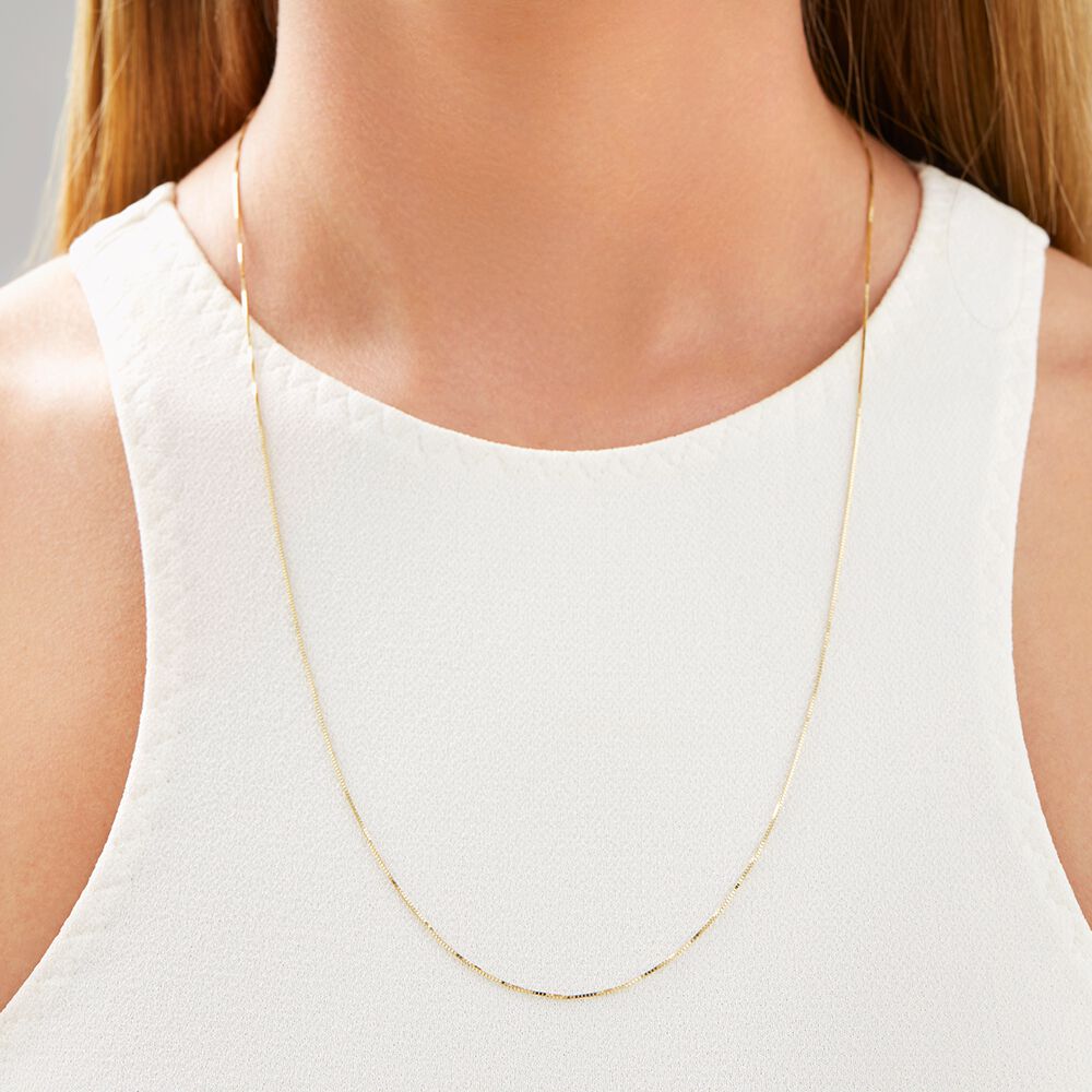 24 white gold box chain sales