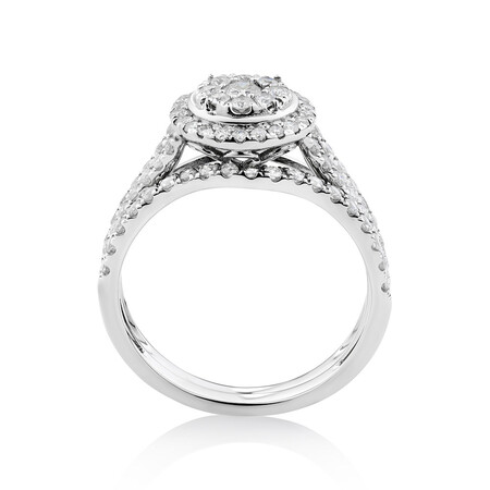 Bridal Set With 1 Carat of Diamonds In 10ct White Gold Bridal Set With 1 Carat of Diamonds In 10ct White Gold