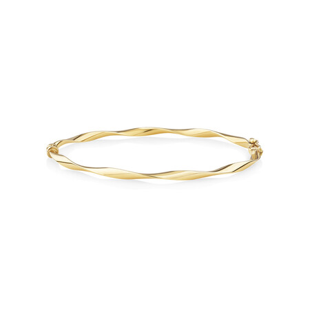 Oval Bangle in 10kt Yellow Gold