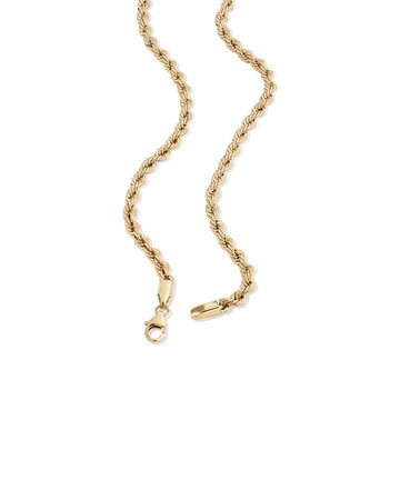 45cm (18") 4.5mm Rope Chain in 10kt Yellow Gold 45cm (18") 4.5mm Rope Chain in 10kt Yellow Gold