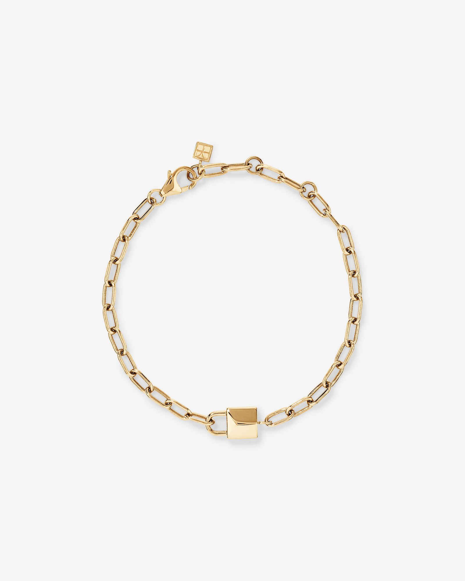Signature Lock Bracelet in 10kt Yellow Gold