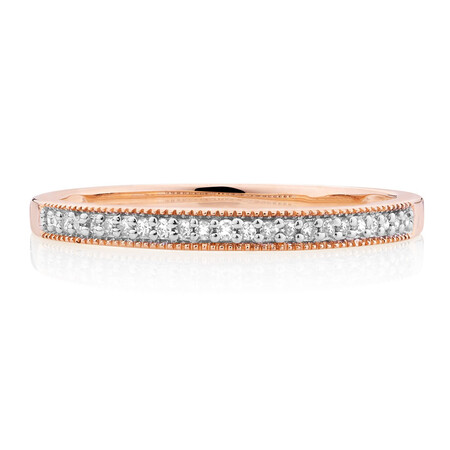 Wedding Band with Diamonds in 10ct Rose Gold Wedding Band with Diamonds in 10ct Rose Gold