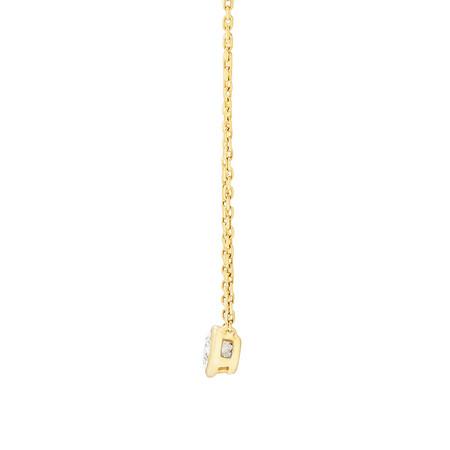 Laboratory-Created 0.23 Carat TW Diamond Solitaire Pendant in 10kt Yellow Gold Laboratory-Created 0.23 Carat TW Diamond Solitaire Pendant in 10kt Yellow Gold