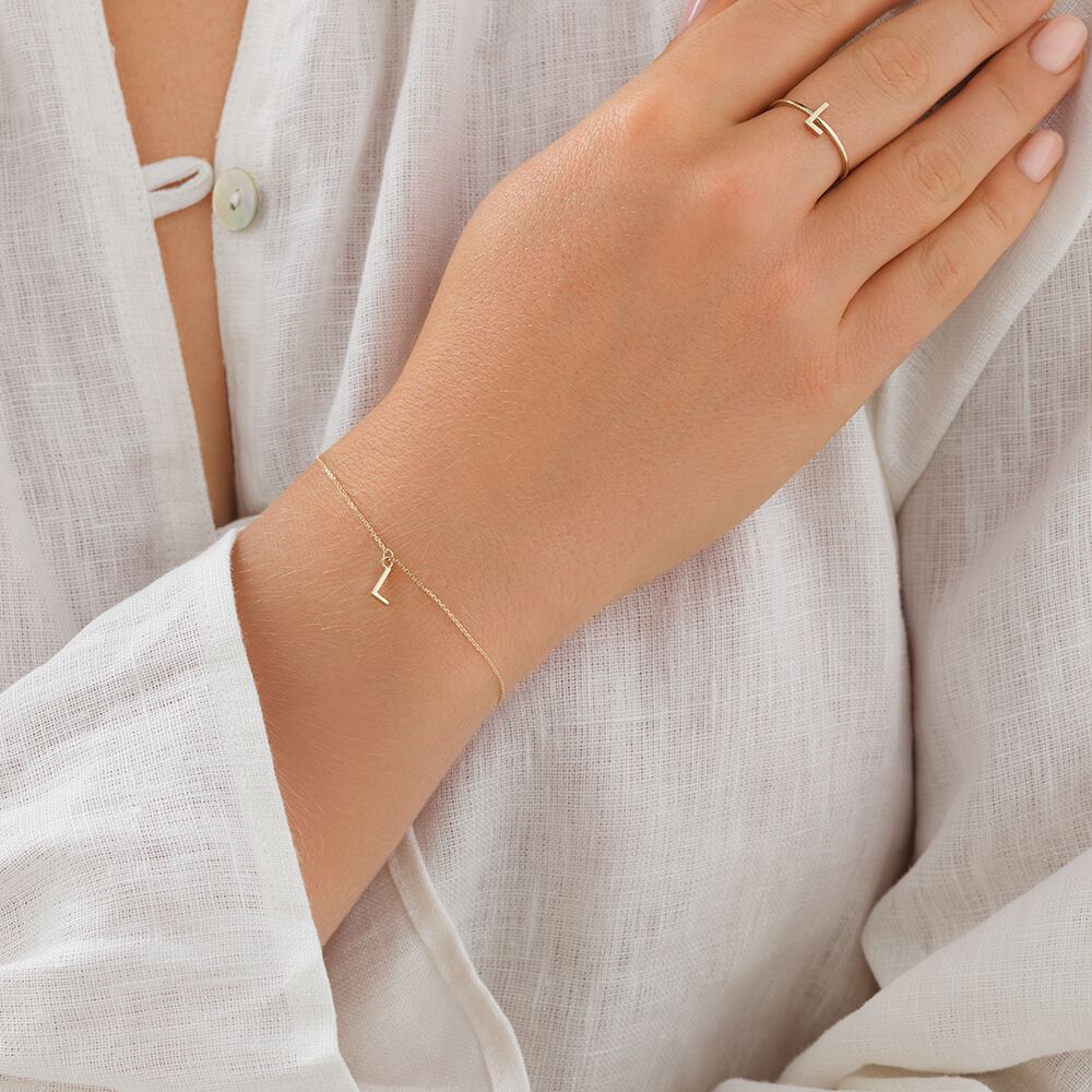 L initial best sale bracelet