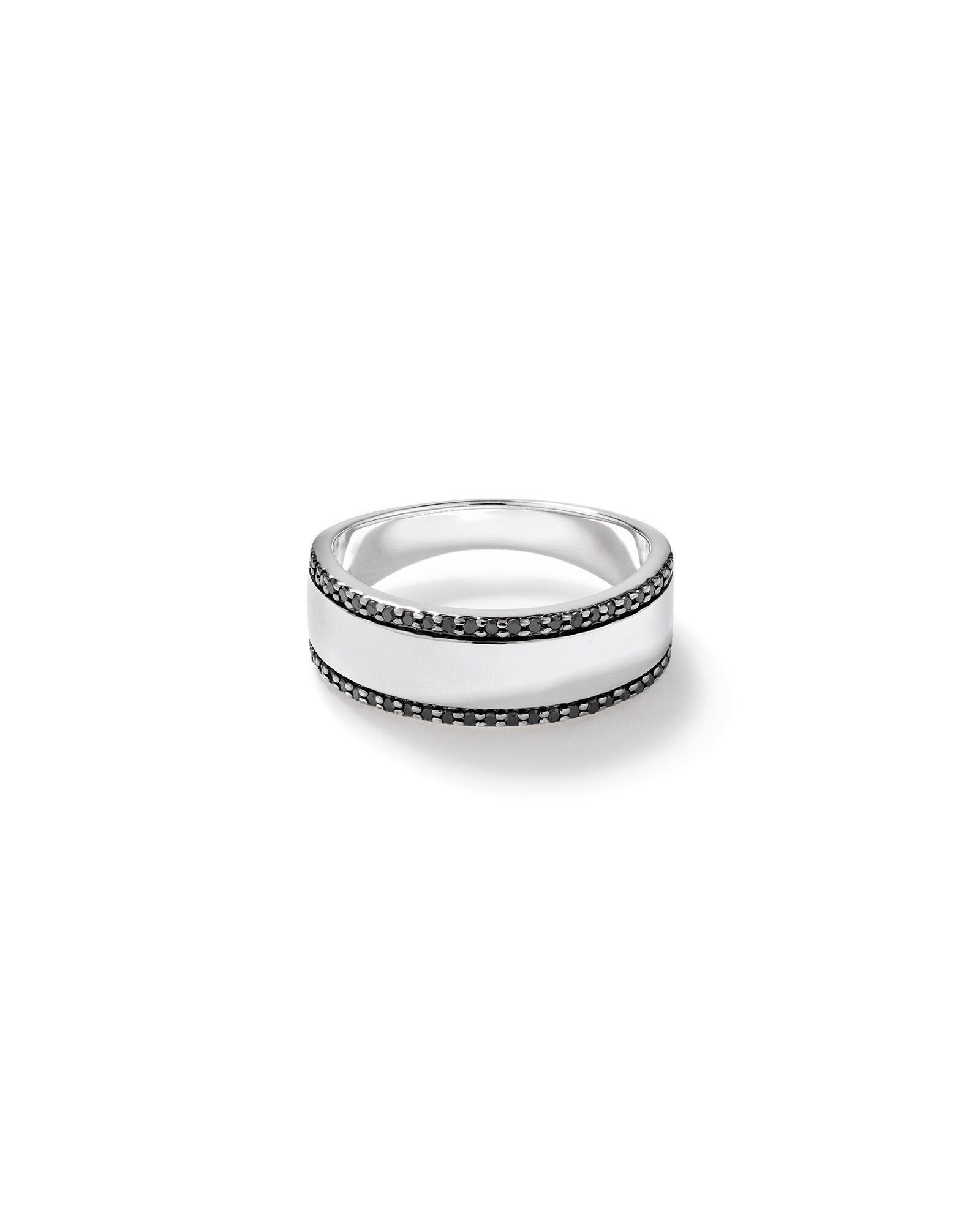 Mens black ring discount with black diamonds