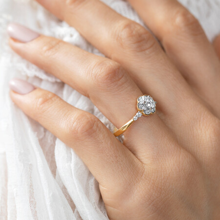 Evermore Engagement Ring with 0.60 TW of Diamonds in 10ct Yellow Gold Evermore Engagement Ring with 0.60 TW of Diamonds in 10ct Yellow Gold