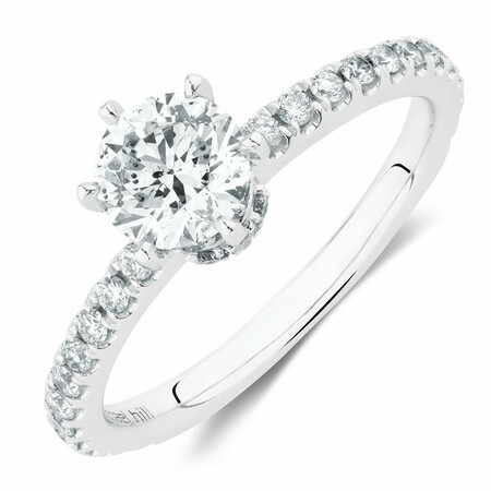 Sir Michael Hill Designer Engagement Ring With 1 Carat TW Of Diamonds In 14kt White Gold