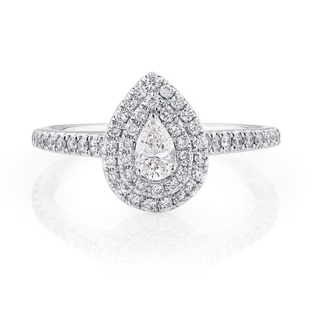 Sir Michael Hill Designer Double Halo Engagement Ring with 0.87 Carat TW of Diamonds in 14ct White Gold Sir Michael Hill Designer Double Halo Engagement Ring with 0.87 Carat TW of Diamonds in 14ct White Gold