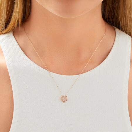 Mini Infinitas Pendant with Diamonds in 10kt Rose Gold Mini Infinitas Pendant with Diamonds in 10kt Rose Gold