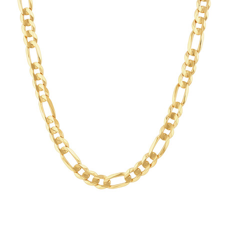55cm (22") 7.5mm-8mm Width Figaro Chain in 10kt Yellow Gold 55cm (22") 7.5mm-8mm Width Figaro Chain in 10kt Yellow Gold