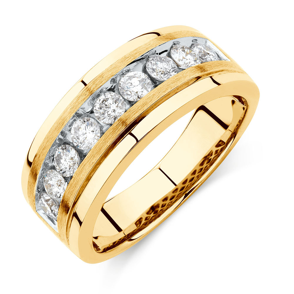 Men's Ring with 1 Carat TW of Diamonds in 10ct Yellow Gold