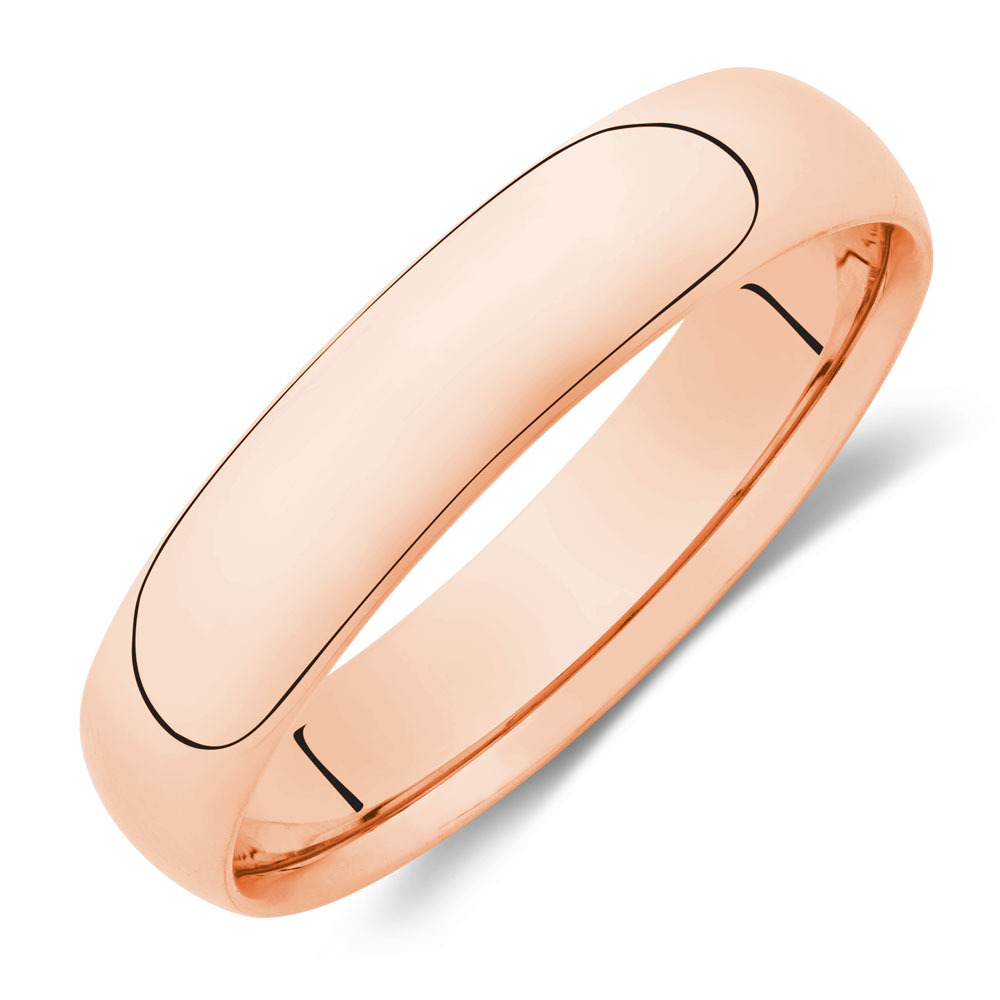 5mm Wedding Band in 10ct Rose Gold
