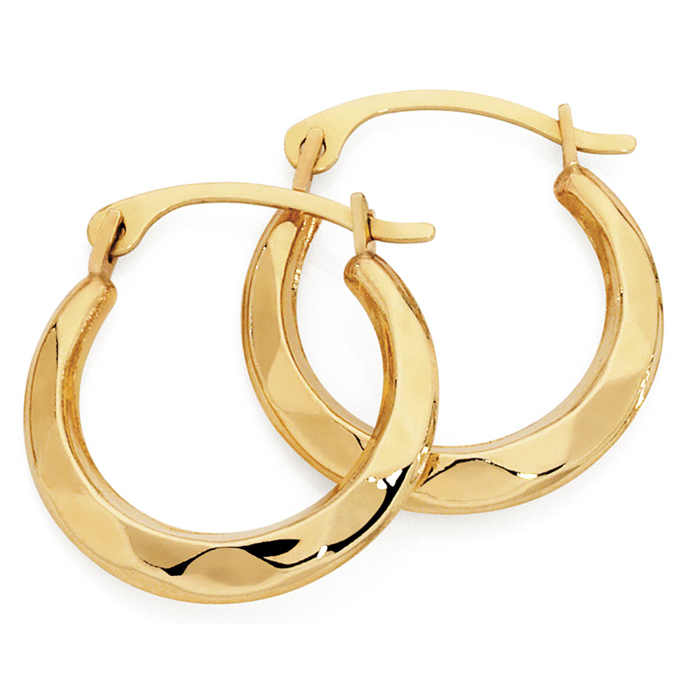 Hoop Earrings in 10ct Yellow Gold