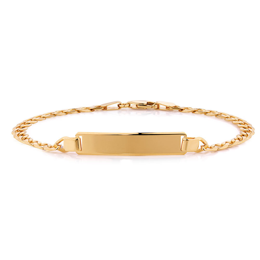 19cm (7.5") Identity Bracelet in 10ct Yellow Gold