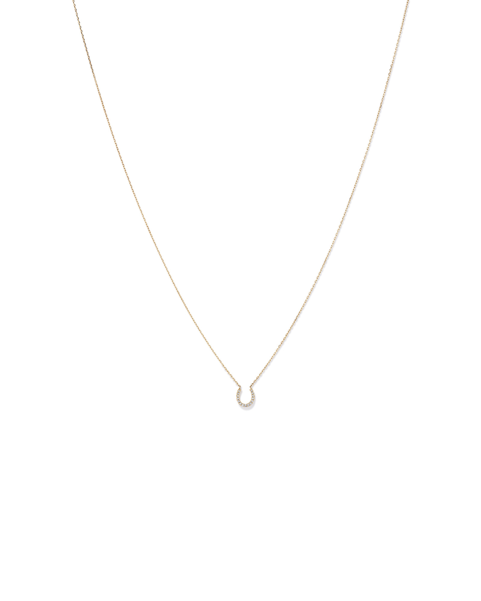 Horseshoe Necklace with 0.10 Carat TW 