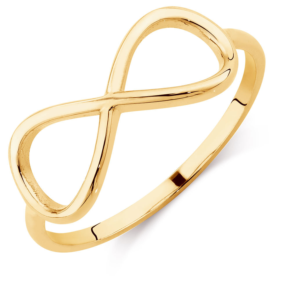 Infinity Ring in 10ct Yellow Gold