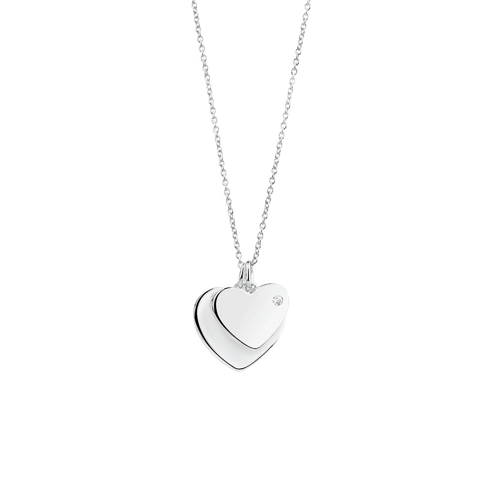 Heart Pendant with Cubic Zirconia in 