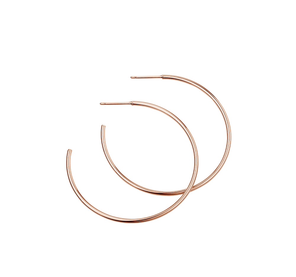 argos rose gold hoop earrings