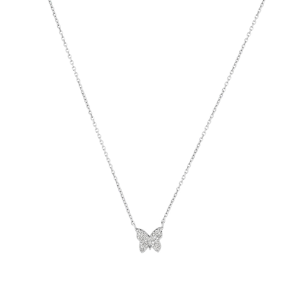 Butterfly Necklace with Diamonds in 