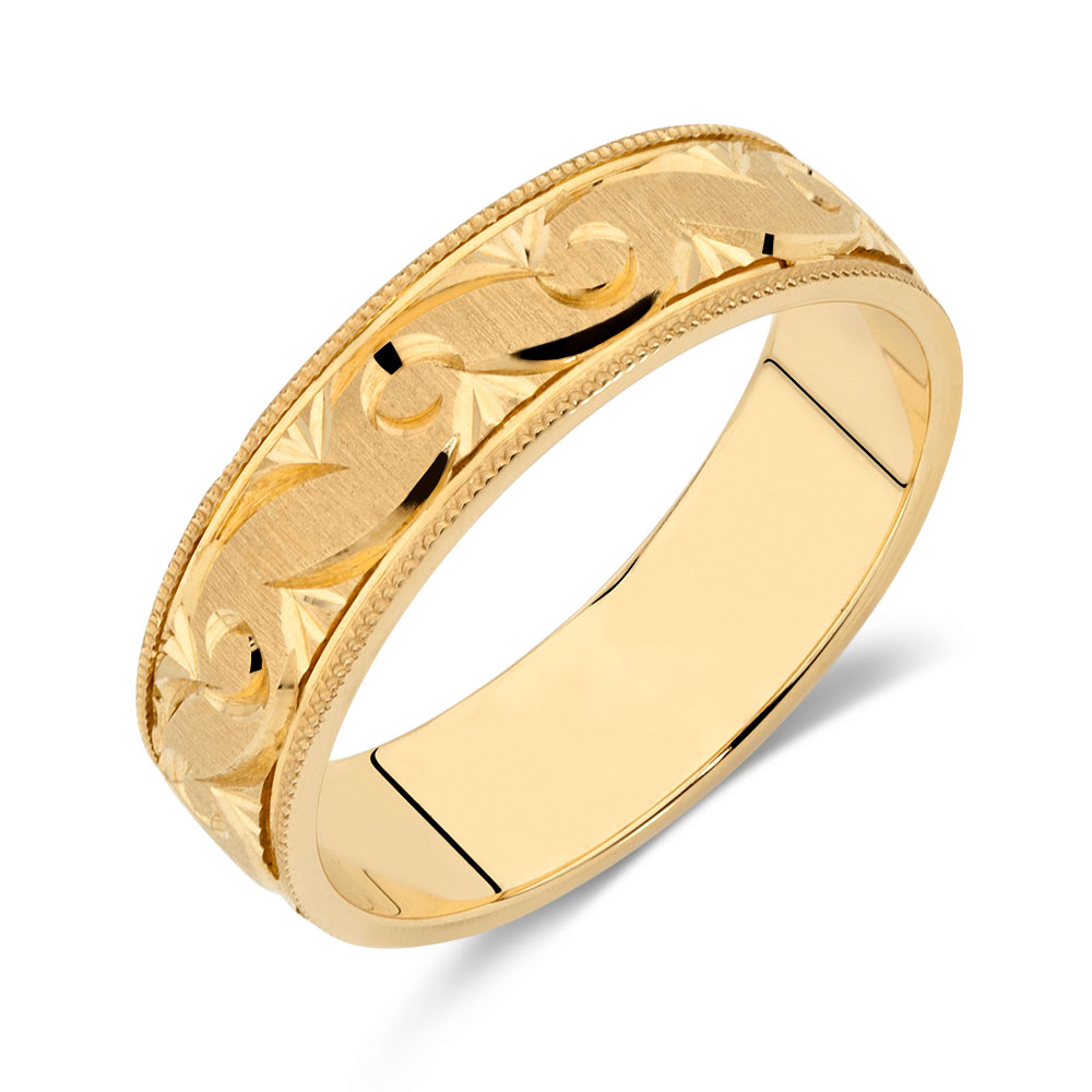  Men s  Wedding  Band  in 10ct Yellow  Gold 