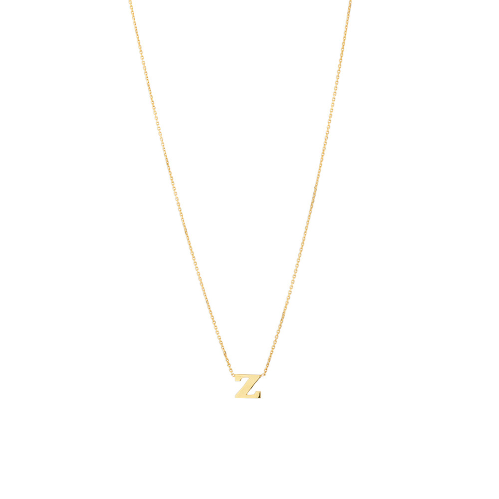 "Z" Initial Necklace in 10ct Yellow Gold