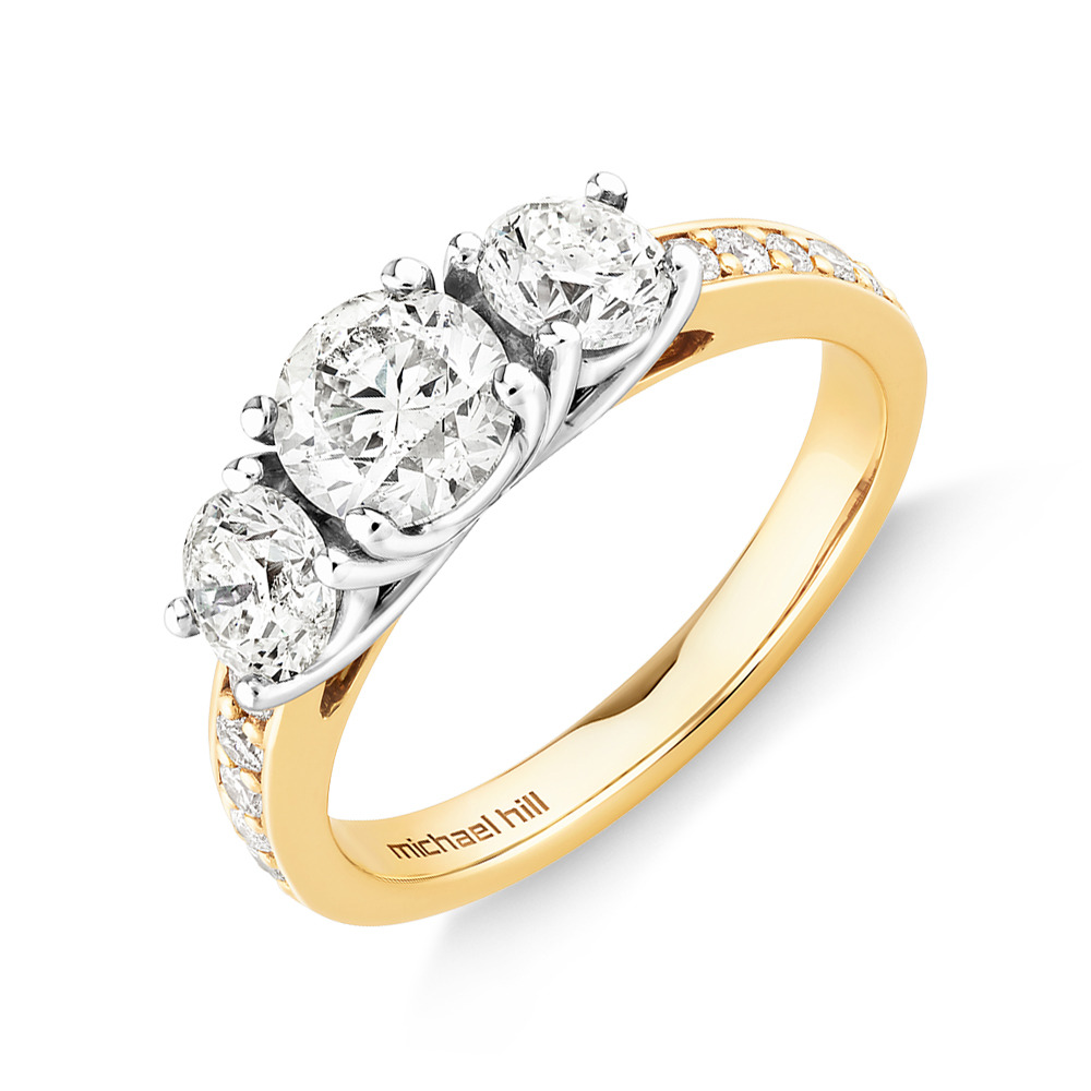 michael hill yellow gold diamond rings