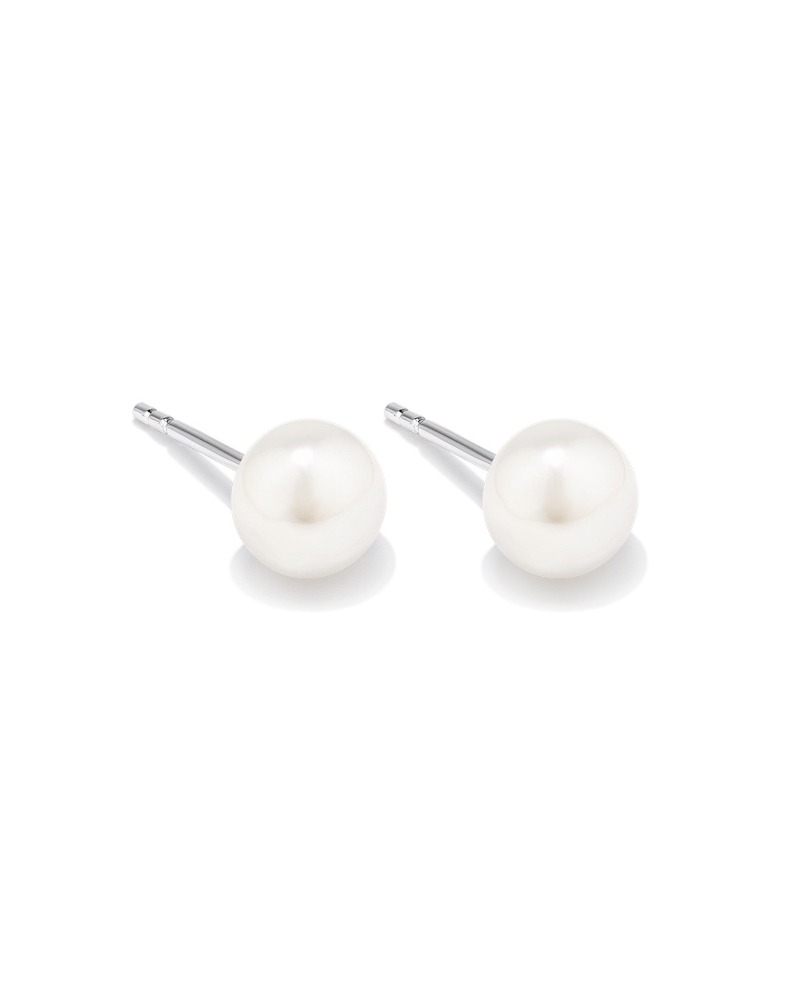 6mm TriColor Cultured Freshwater Pearl Earrings – 925 Silver Octagon Dangle Studs