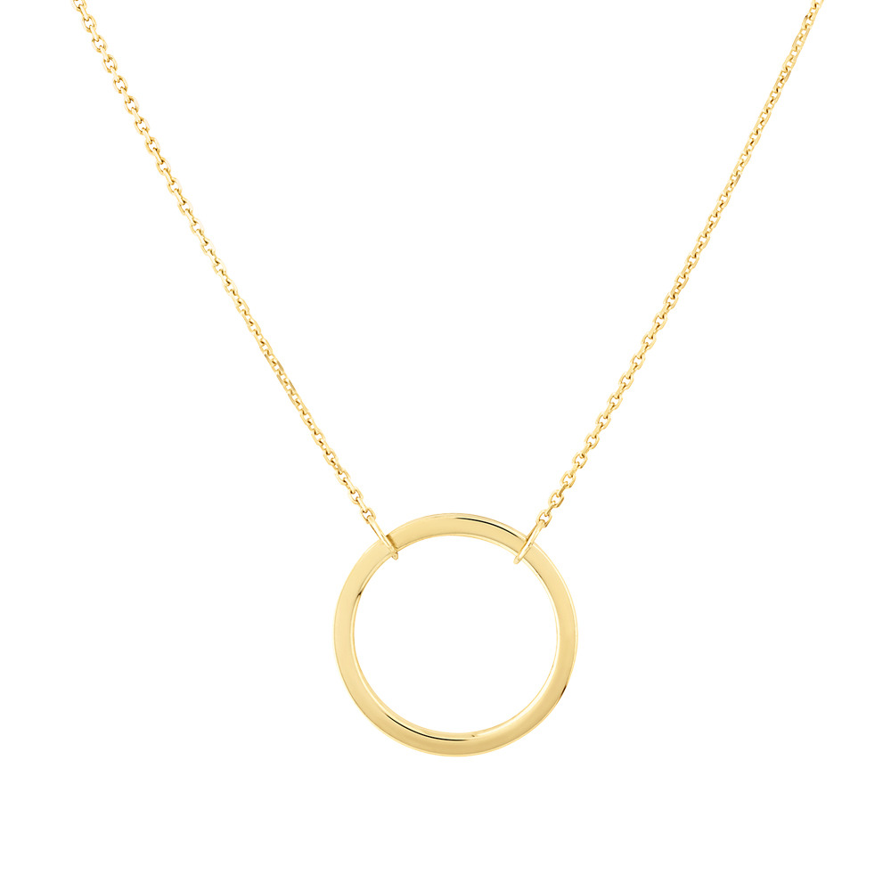Circle Necklace in 10kt Yellow Gold