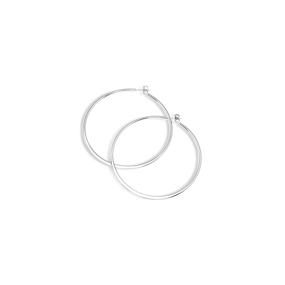 Medium Hoop Earrings in Sterling Silver
