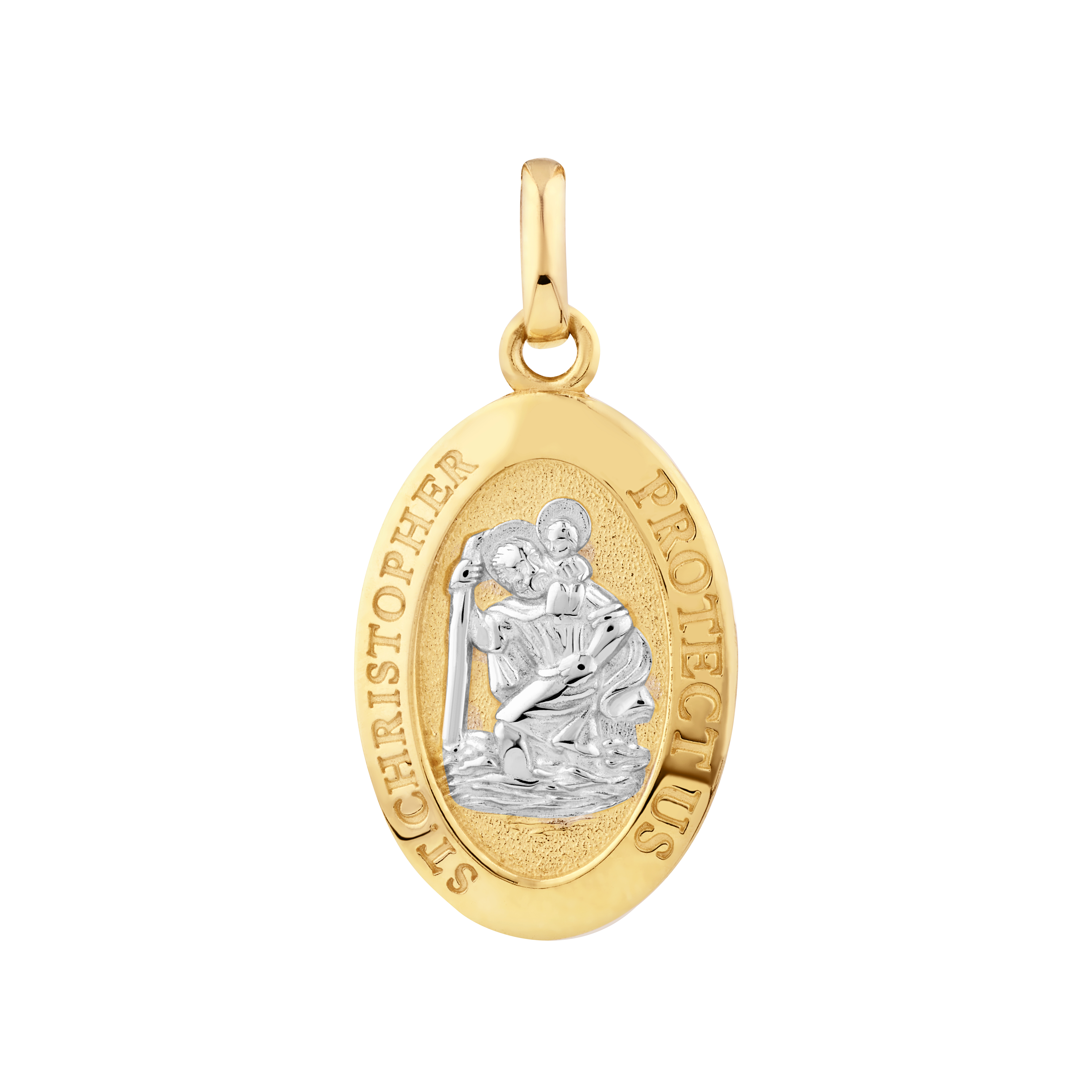 St Christopher Pendant in 10kt Yellow 