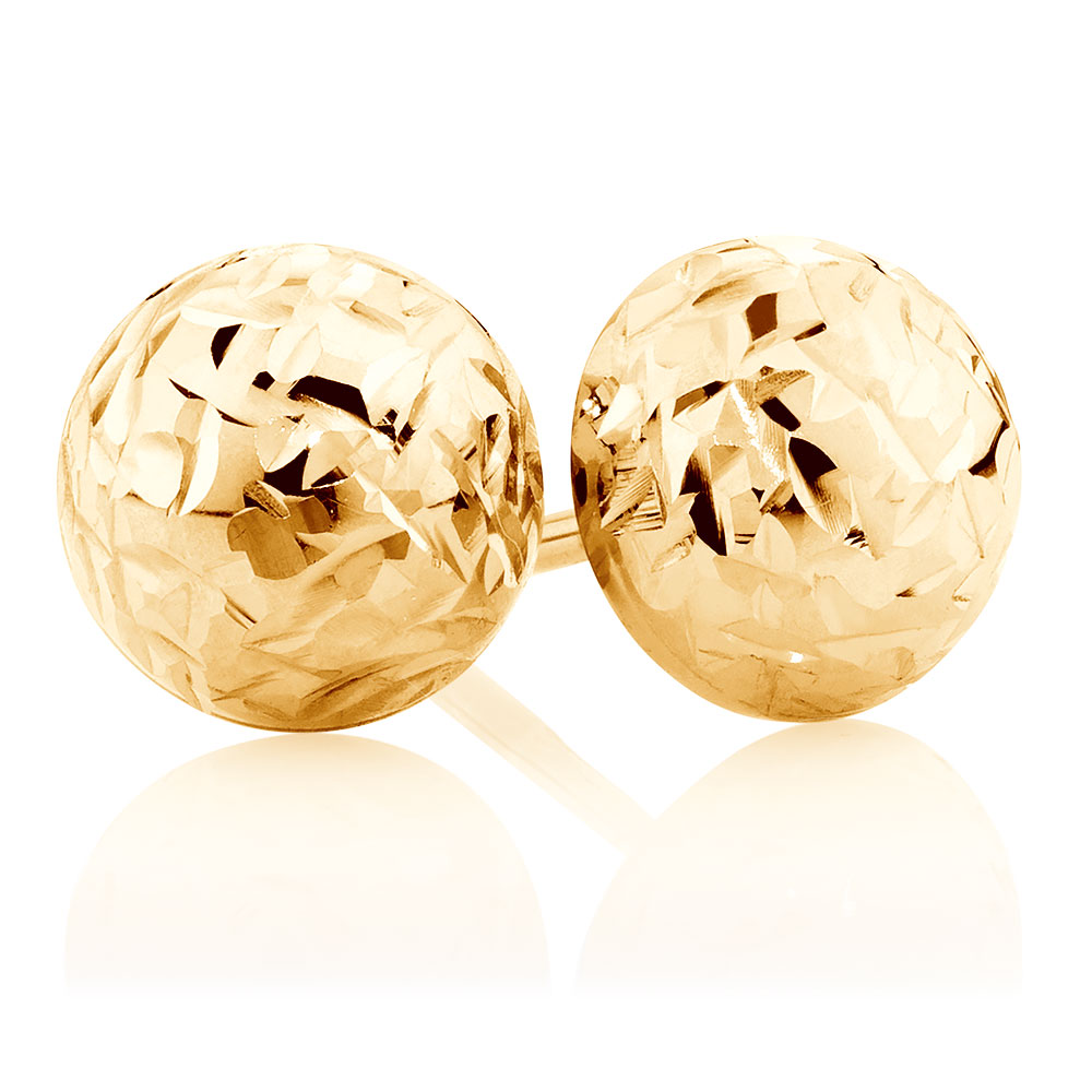 7mm Stud Earrings in 10ct Yellow Gold
