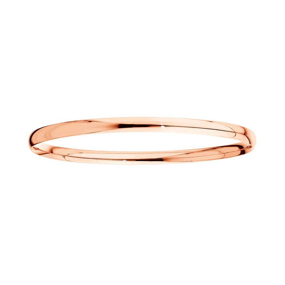 Oval Bangle in 10ct Rose Gold