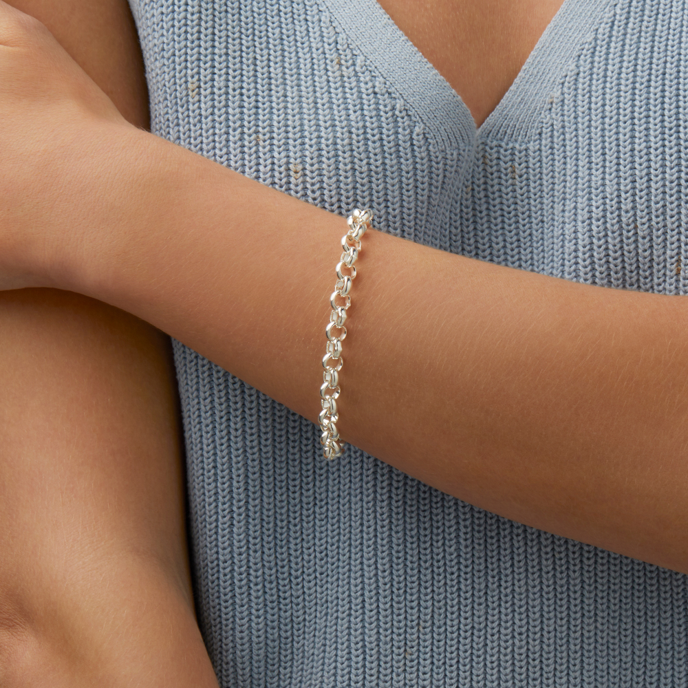 19cm (7.5") Belcher Bracelet in Sterling Silver